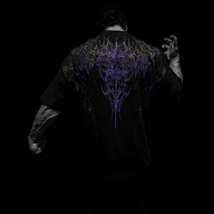 Breathe Divinity Bone Splitter Oversized T-shirt [MOONLIGHT BLUE]