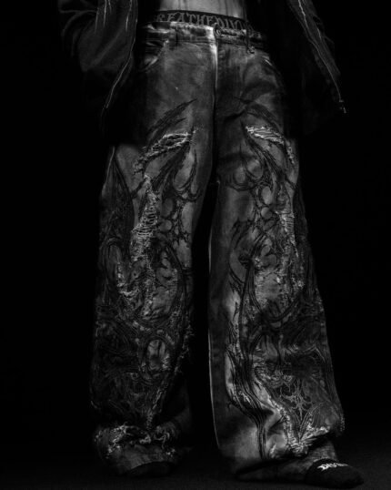 Soul Decay Oversized Distressed Denim Jeans [ANGEL WASHED]